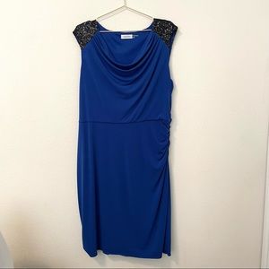 Calvin Klein Dress, Royal Blue/Black, 14W